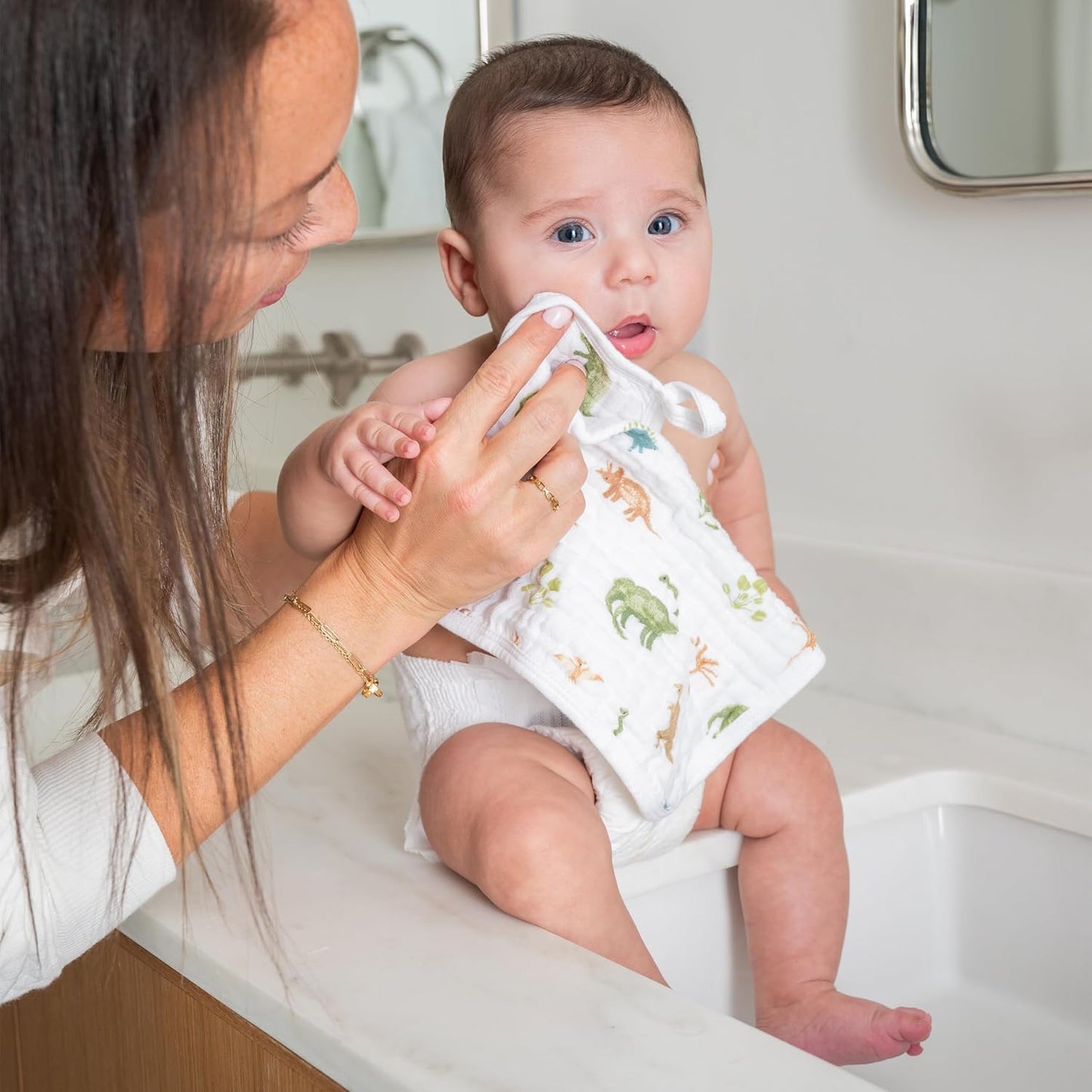 Aden + Anais 3-Pack Washcloth Sets - Dinotime
