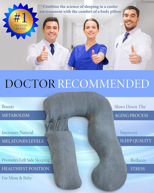 PharMeDoc U-Shape Pregnancy Pillow Jersey