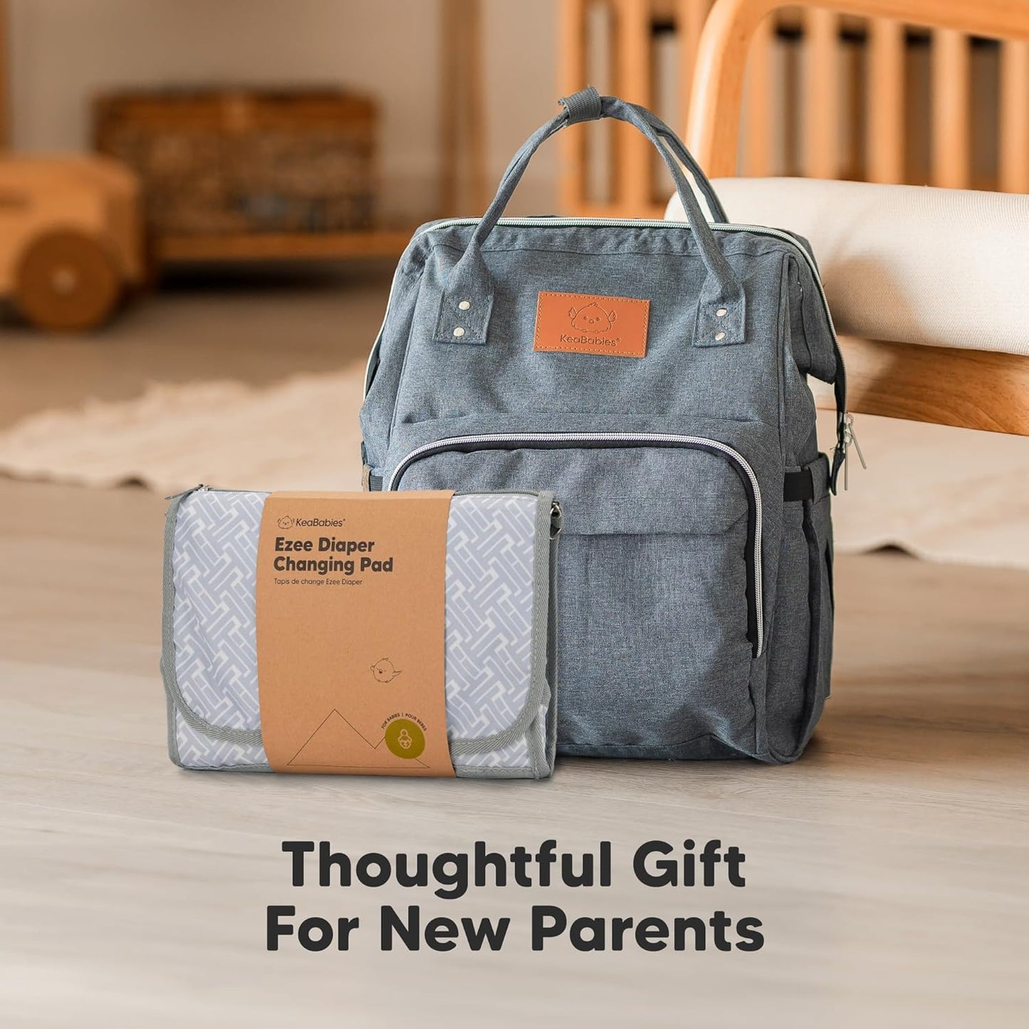 KeaBabies EZEE Diaper Changing Mat Gray Mod