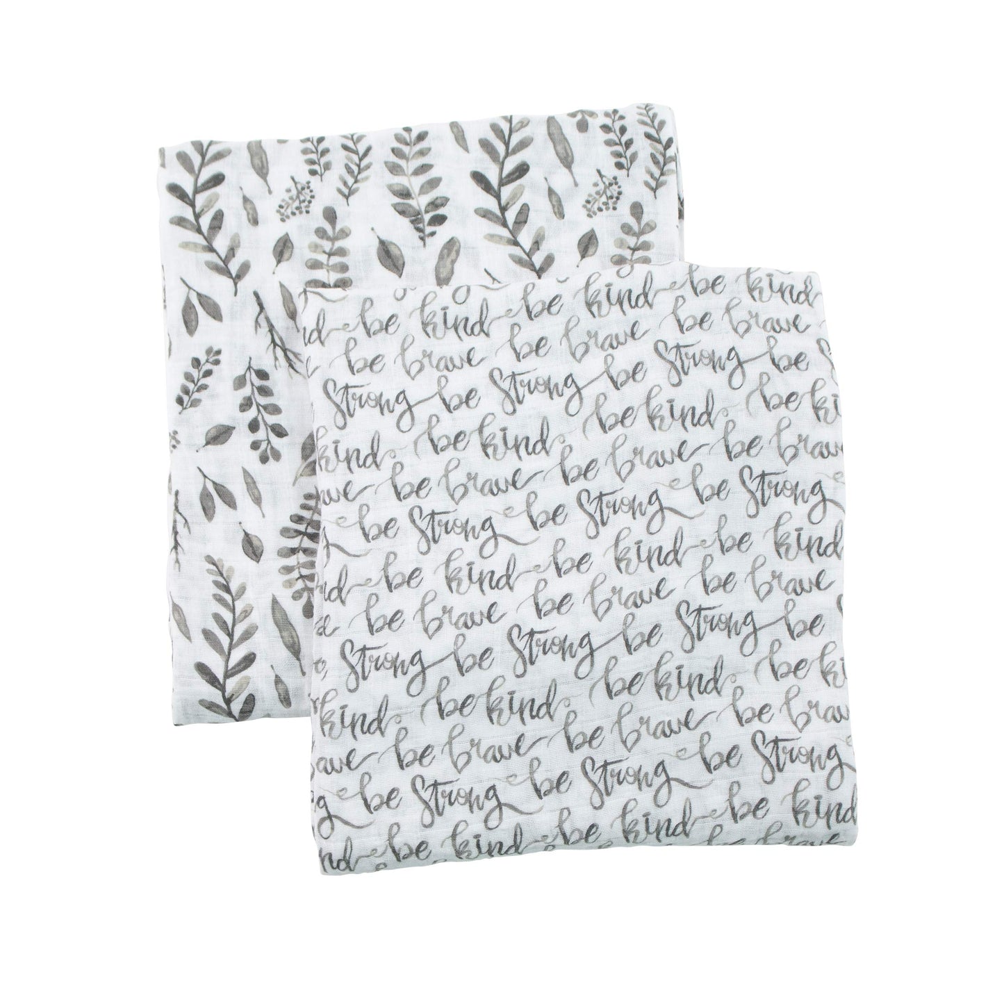 Bebe Au Lait Swaddle JustBe/Leaves 2pk