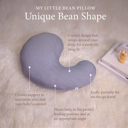 PharMedoc My Little Bean Nursing Pillow - Dark Grey Cooling Fabric