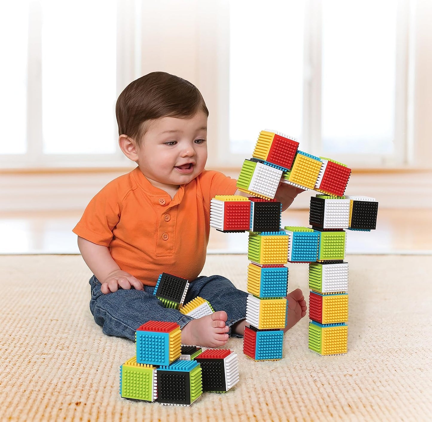 Infantino Press & Stay Sensory Block | 6M+