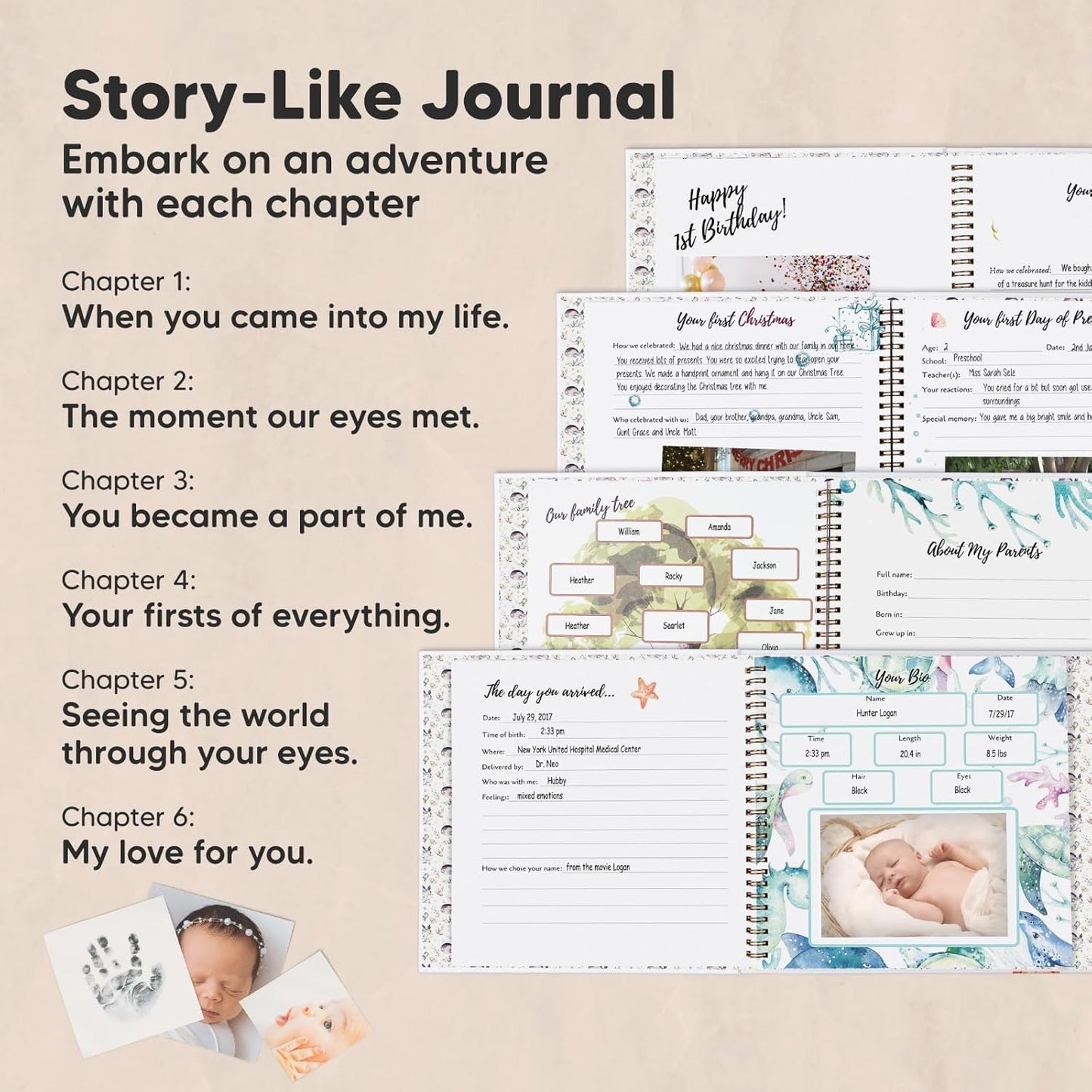 KeaBabies CRAFT Baby Memory Book