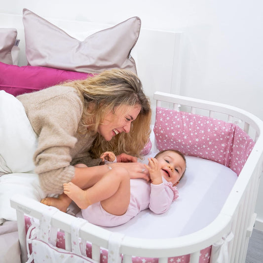 Babybay babynest Mesh-Piqué suitable for model Boxspring XXL, taupe stars white