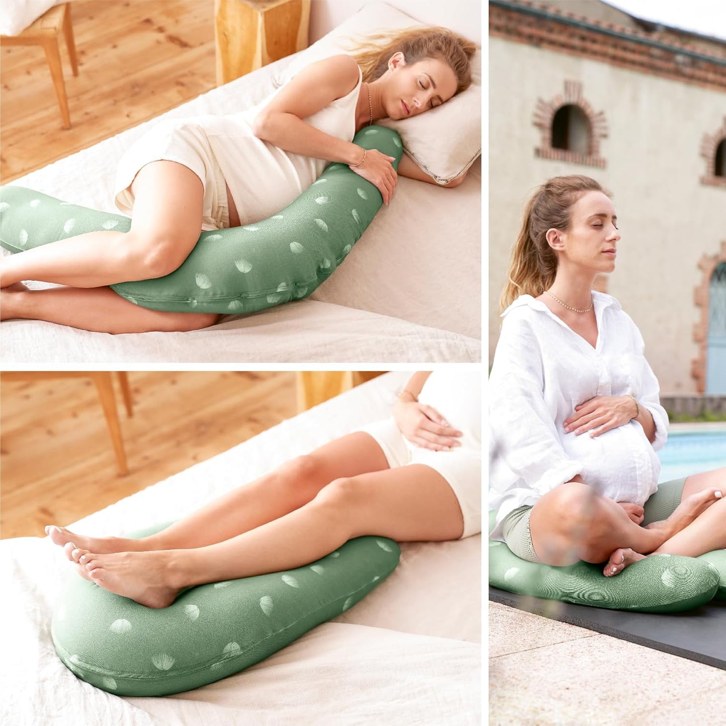 Babymoov  B.Love U-Shape Pregnancy Pillow - Wind Green