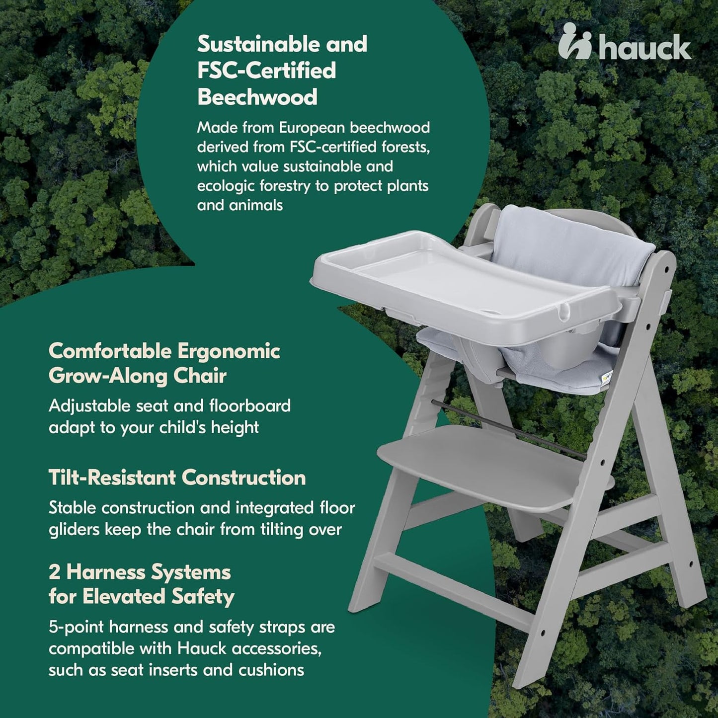 Hauck High chairs Alpha+ Grey
