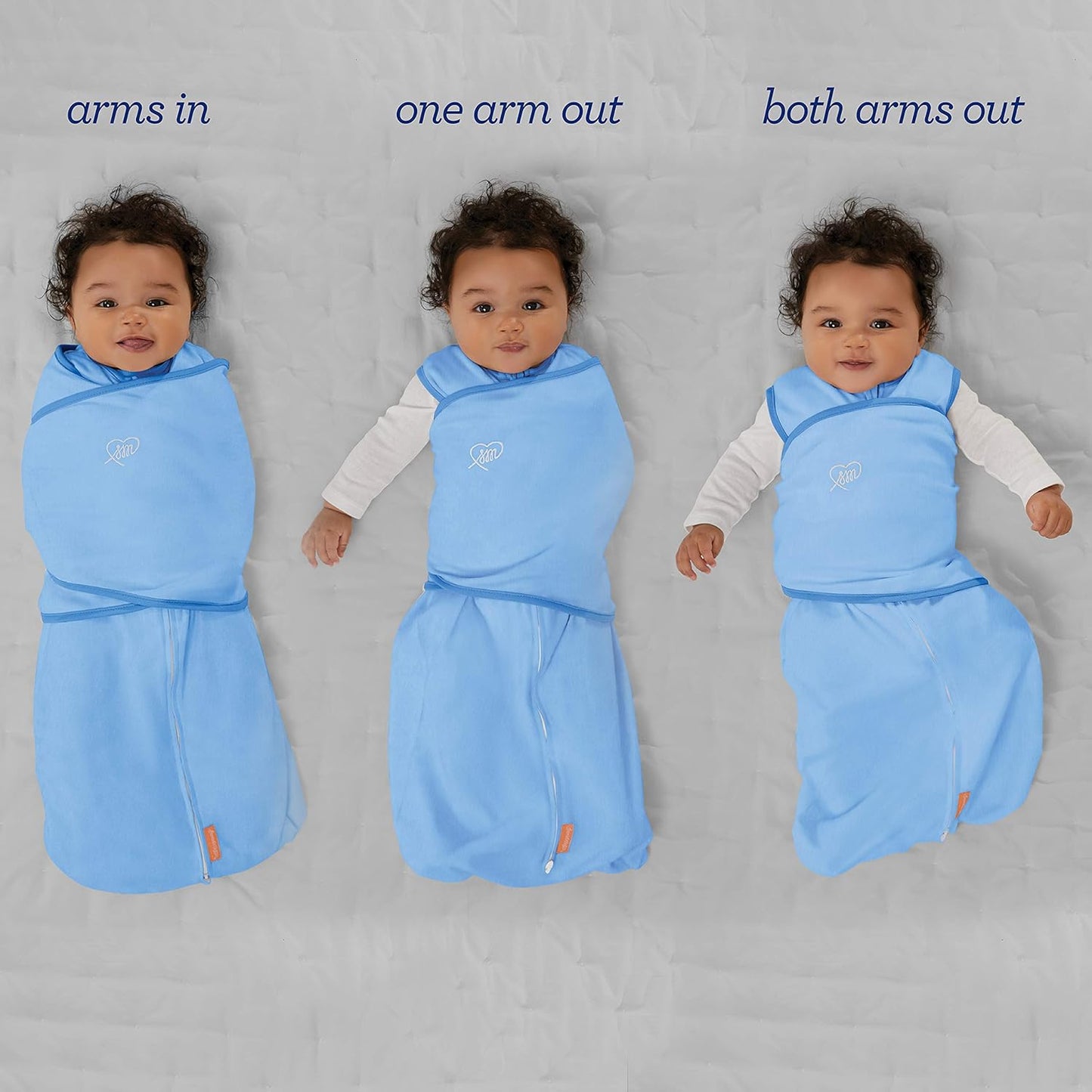 Swaddleme 1 Pk Arms Free Convertible Pod Heathered Grey