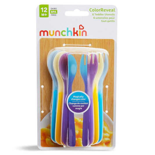 Munchkin 6pk Colour Reveal Forks and Spoons