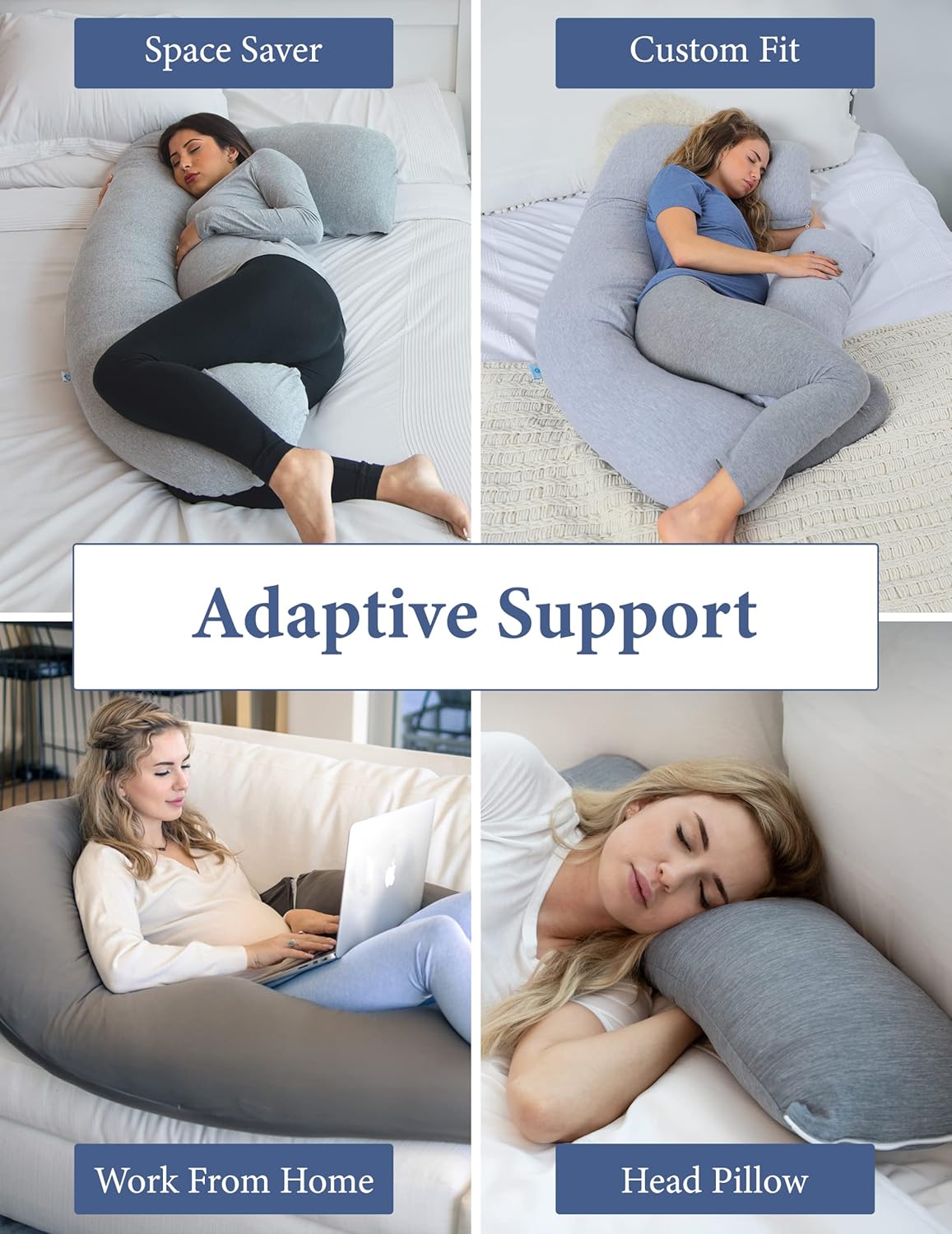 PharMeDoc U-Shape Pregnancy Pillow Jersey