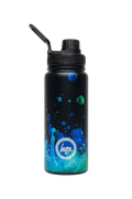HYPE Water Bottle Black 3D Droplets Metal