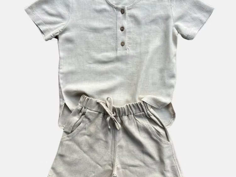 Veksora Linen Short and T-shirt Set