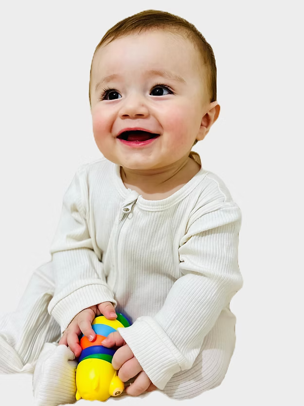 Veksora Organic Cotton Sleepsuit and Hat Set 0-3m