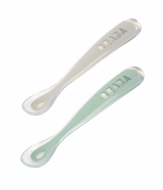 Beaba Silicone Spoon 1st Age Set of 2 + Box