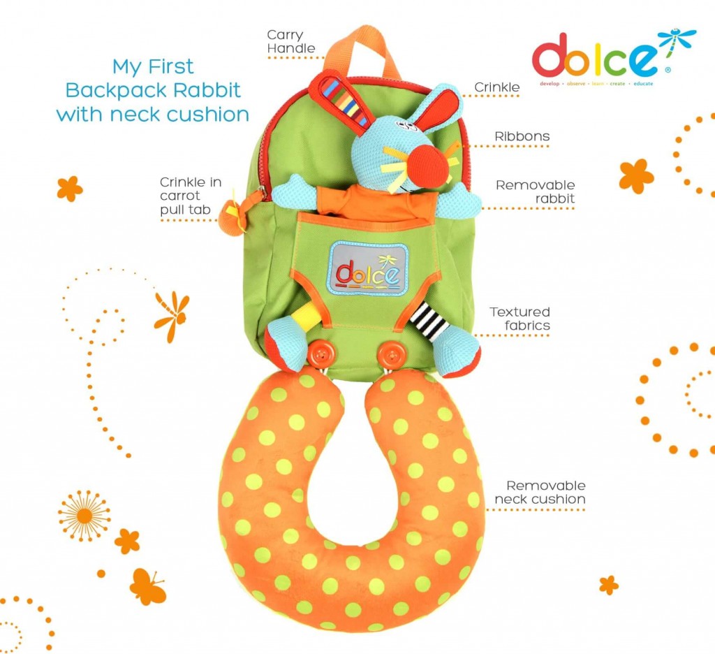 Dolce Rabbit back pack with neck Support