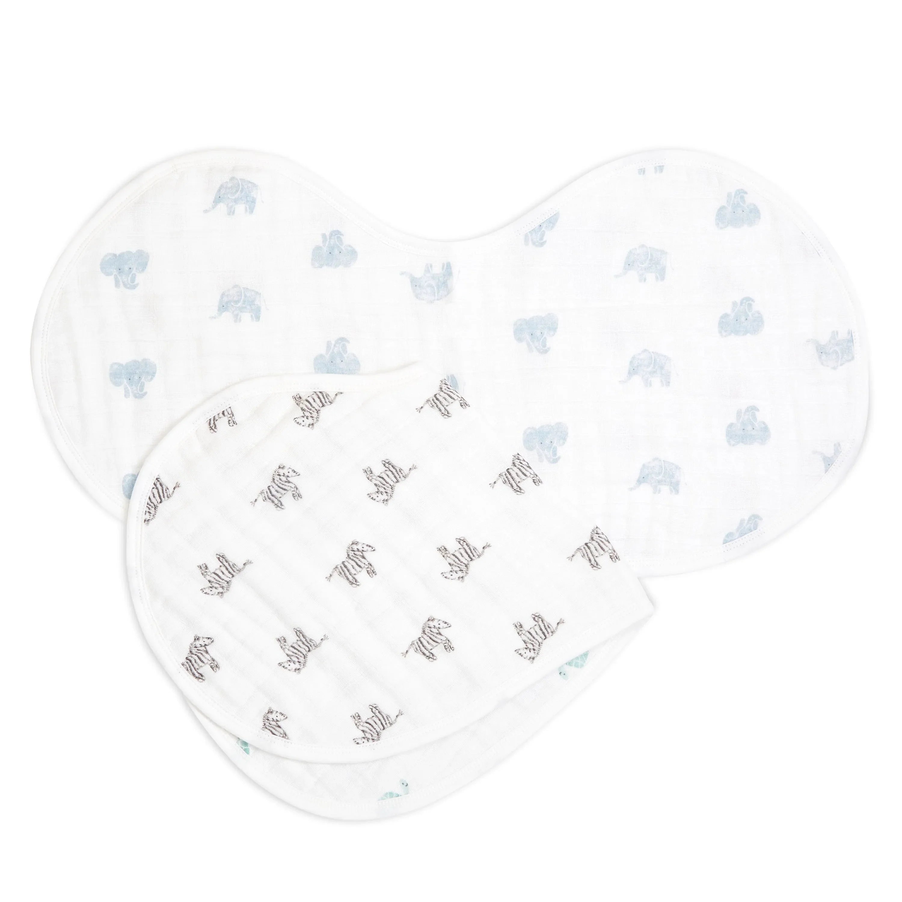 Aden + Anais Organic Cotton Burpy Bibs - Animal Kingdom (Pack of 2)