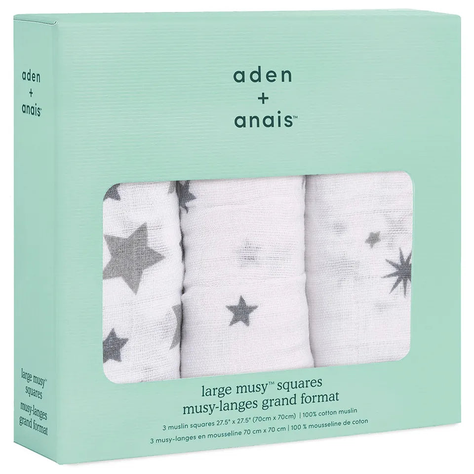 Aden + Anais 3-Pack Musy Muslin Squares Twinkle