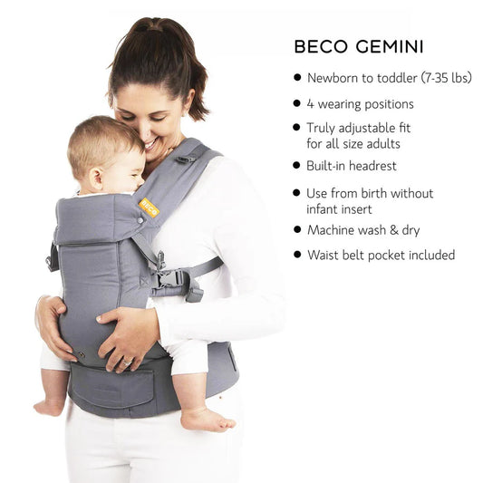 Beco Gemini Baby Carrier Organic Metro Black