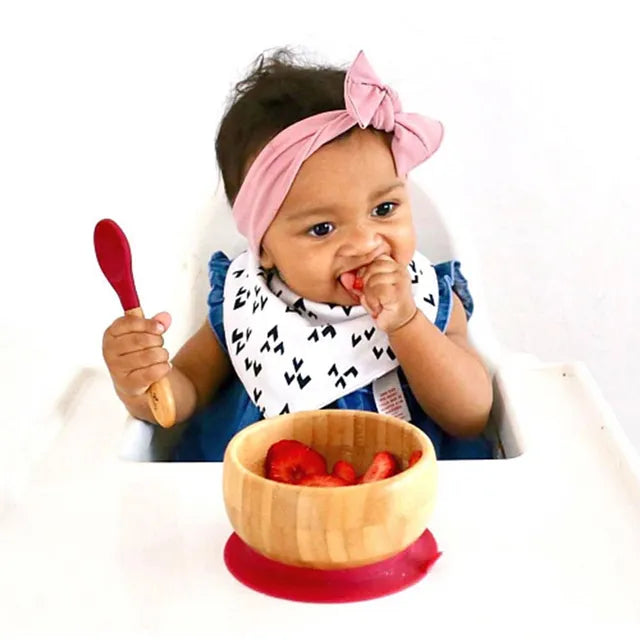 Avanchy Bamboo Suction Baby Bowl + Spoon