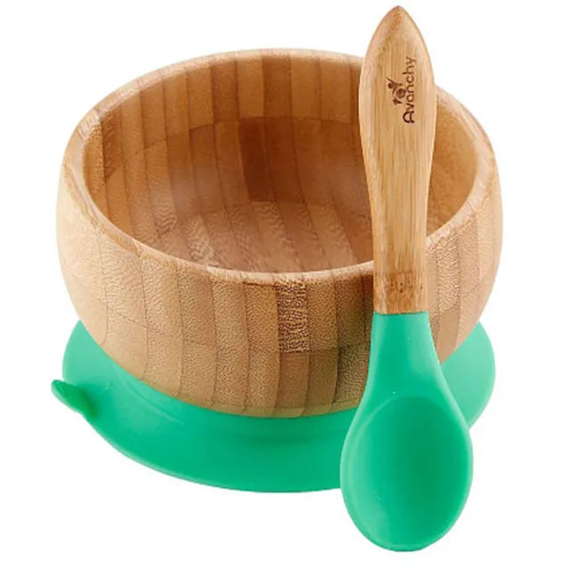 Avanchy Bamboo Suction Baby Bowl + Spoon