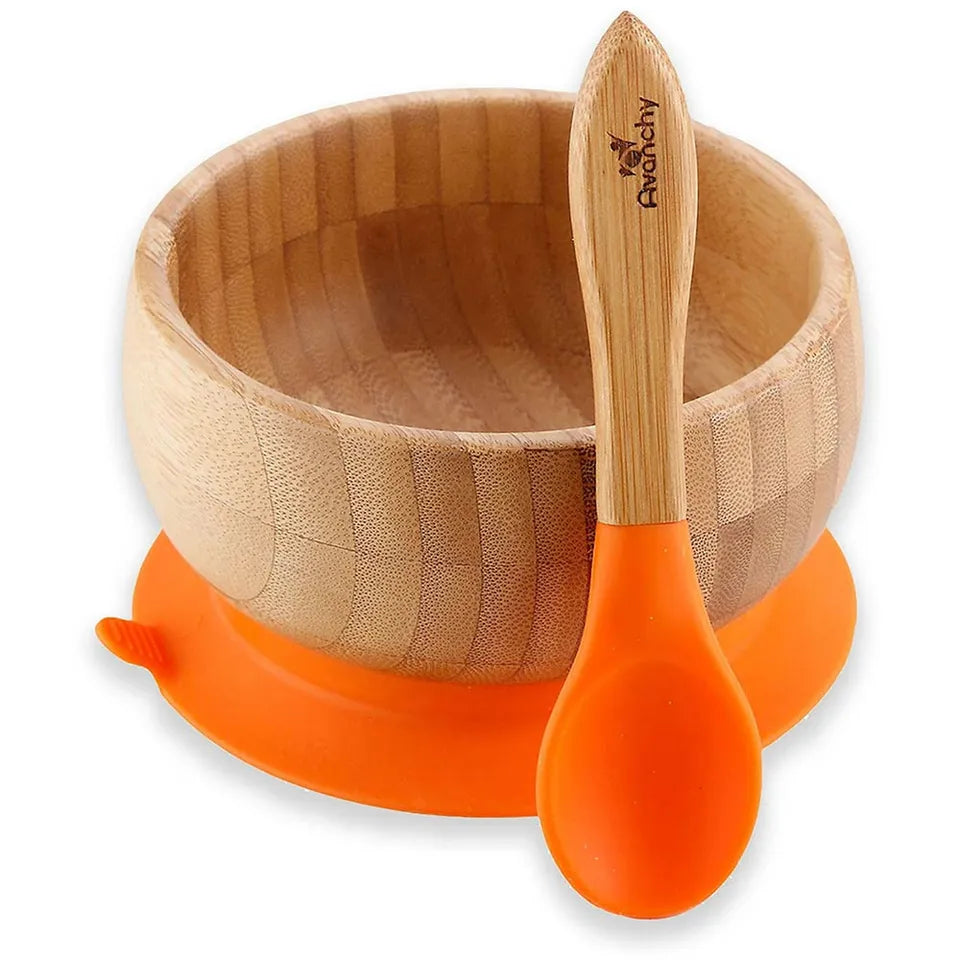 Avanchy Bamboo Suction Baby Bowl + Spoon