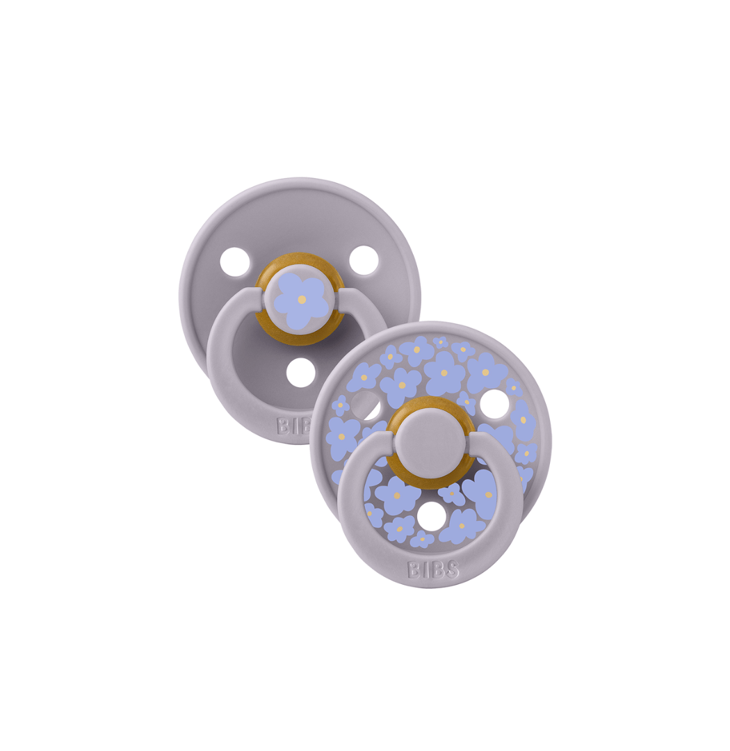 BIBS Studio Colour Pacifier 2 Pack Jasmine Latex - Fossil Grey Mix