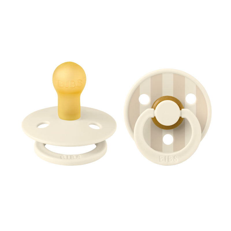 BIBS Studio Colour  Pacifier 2 Pack Pin Latex - Ivory Vanilla Mix