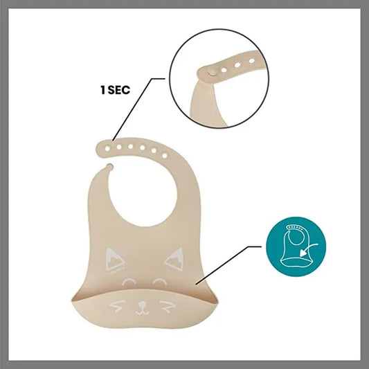 Babymoov First ISY 3pcs Silicone Bowl, Spoon & Bib Baby Weaning Set