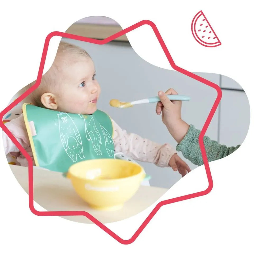 Badabulle 5 Non-Slip Bowls 330ml & 3 Flexible Spoons