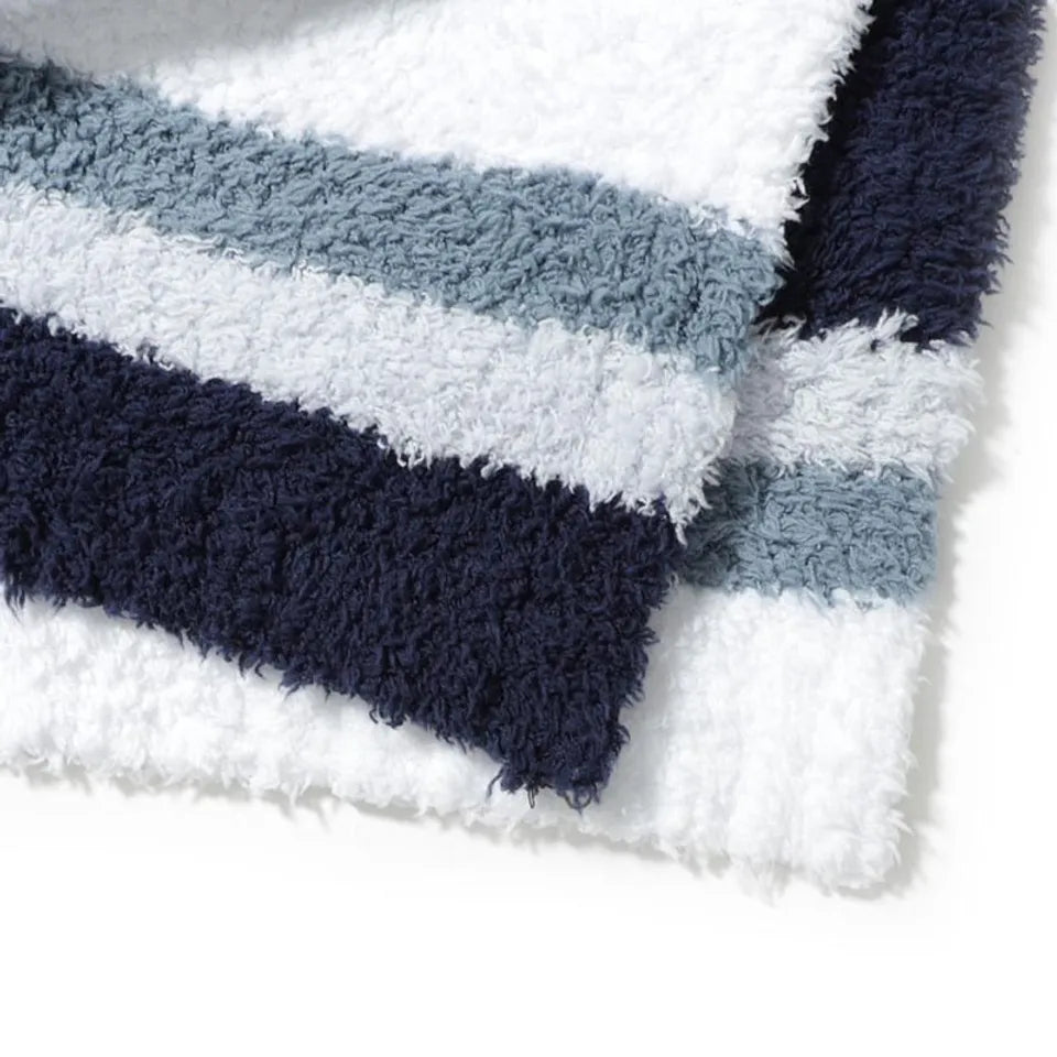 Barefoot Dreams® CozyChic® Multi Striped Stroller Blanket White/Dusk/Blue/Marine