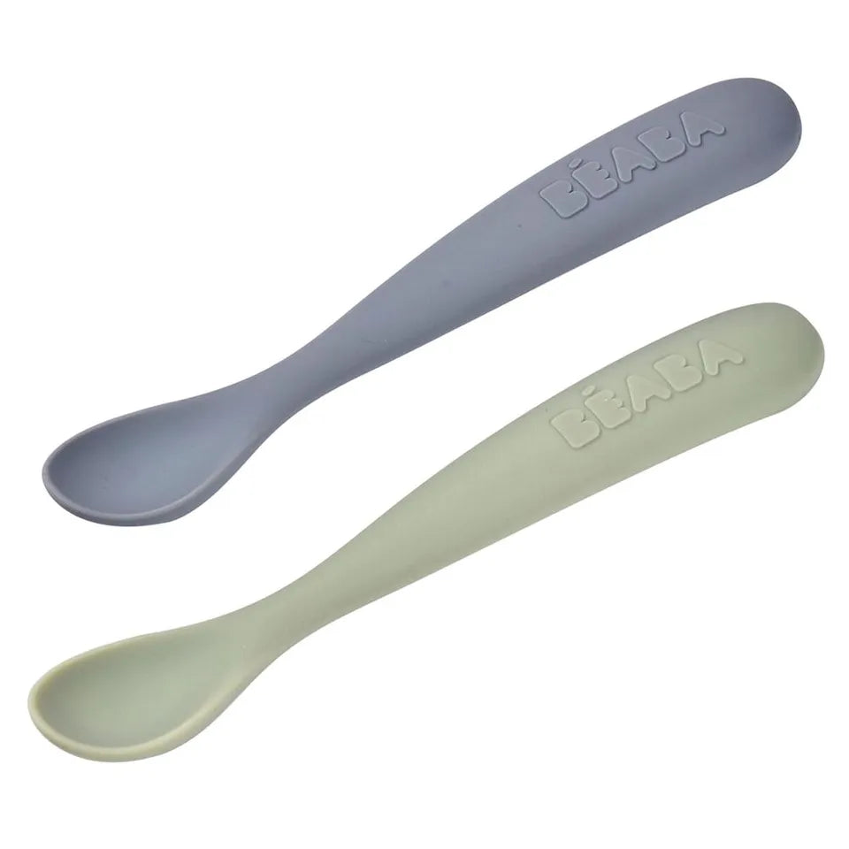 Beaba 1st Age Silicone Spoons & Carrying Case Set - 3 Pcs