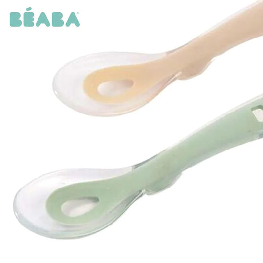 Beaba Silicone Spoon 1st Age Set of 2 + Box