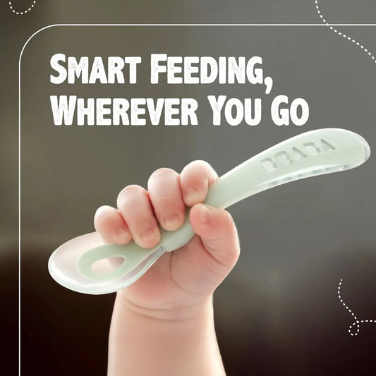 Beaba Silicone Spoon 1st Age Set of 2 + Box