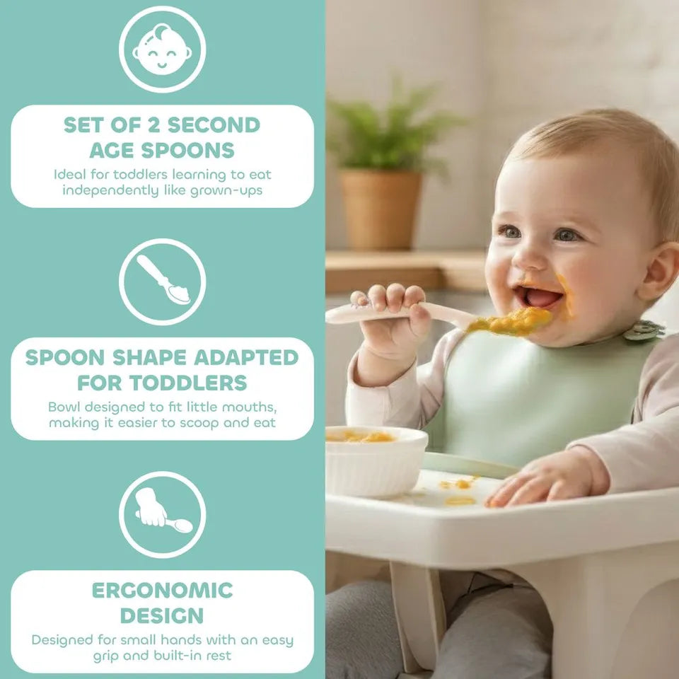 Beaba Silicone Spoon 1st Age Set of 2 + Box