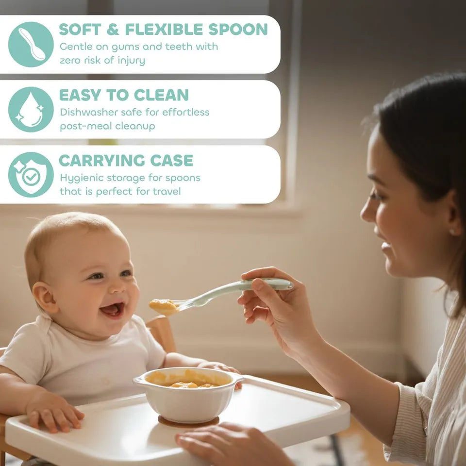 Beaba Silicone Spoon 1st Age Set of 2 + Box
