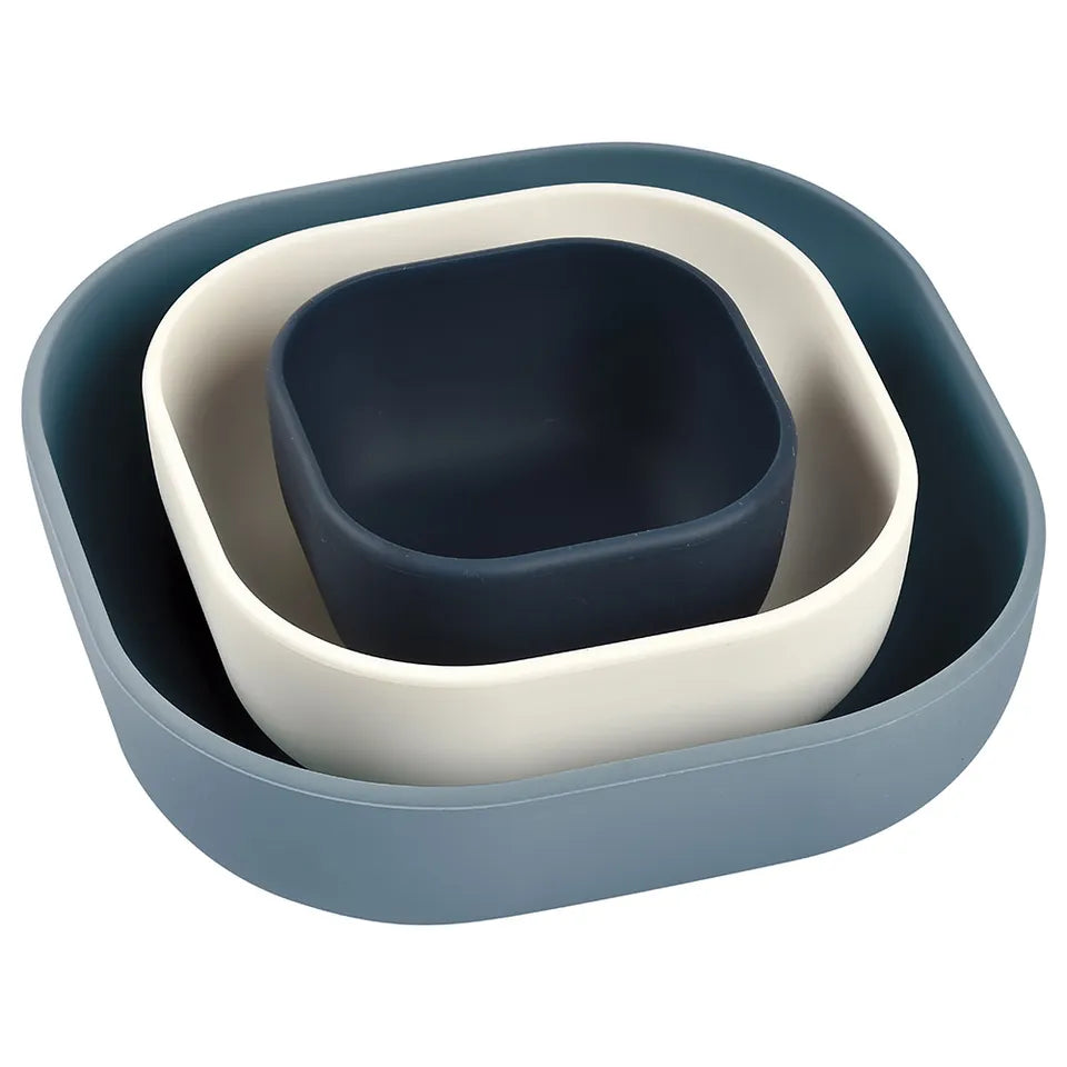 Beaba Silicone  3Pcs Nesting Bowl Set