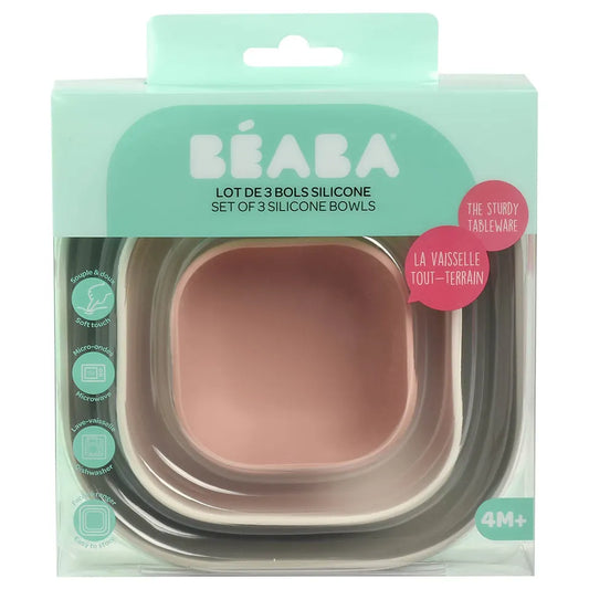 Beaba Silicone  3Pcs Nesting Bowl Set