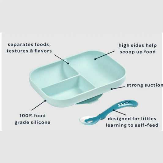 Beaba Silicone Suction Divided  Plate