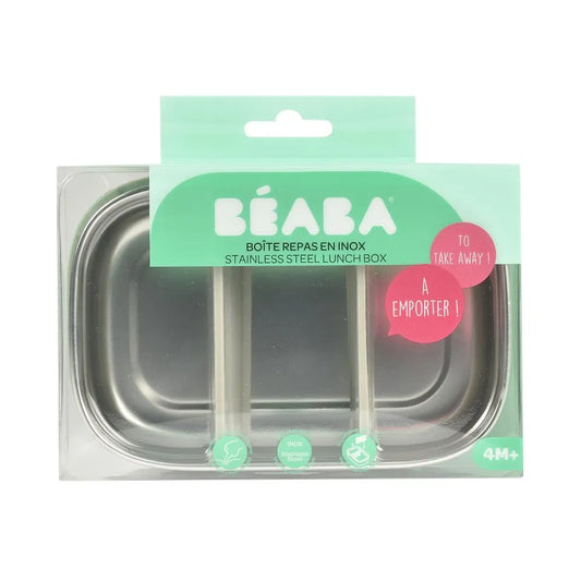 BEABA Stainless Steel Lunch Box Velvet Grey Sage Green
