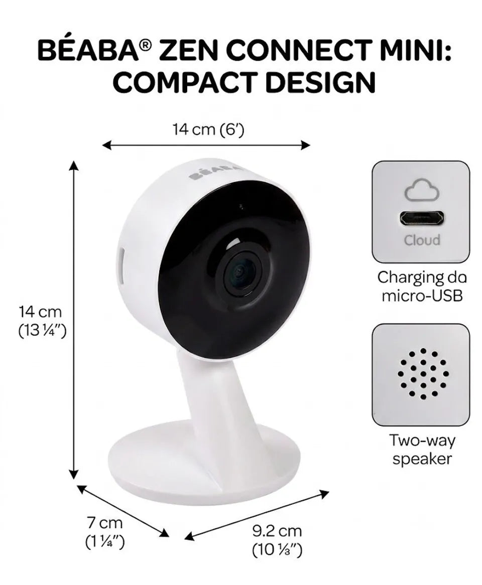 BEABA Video Baby Monitor Baby 17T Mini Zen Connect Mini Multi Color