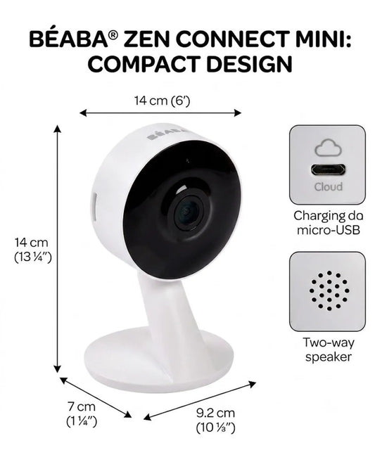 BEABA Video Baby Monitor Baby 17T Mini Zen Connect Mini Multi Color