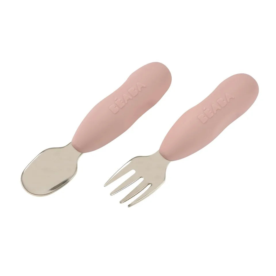 Beaba Set of 2 Stainless Steel Pre-Cutlery