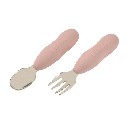 Beaba Set of 2 Stainless Steel Pre-Cutlery