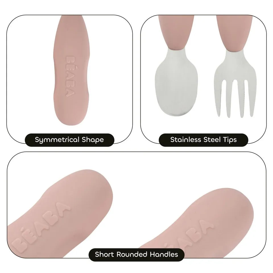 Beaba Set of 2 Stainless Steel Pre-Cutlery