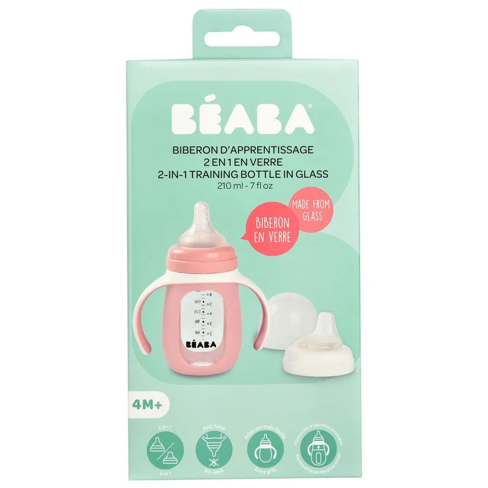 Beaba 2 in 1 Learning Bottle Old 210ml + Silicone Sleeve
