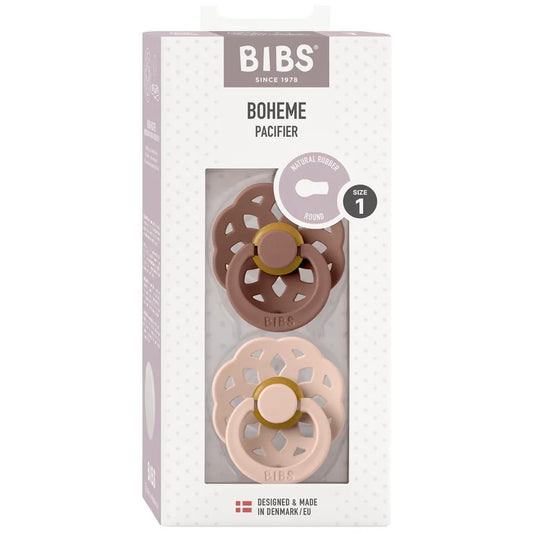 BIBS Pacifer Boheme 2 Pack Latex Woodchuck Blush