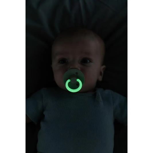 Bibs Pacifier Colour Glow In The Dark Pacifier - Size 2 - Vanilla