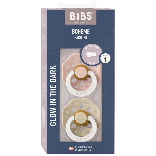 BIBS Boheme 2 PACK Latex Blush GLOW/Vanilla GLOW