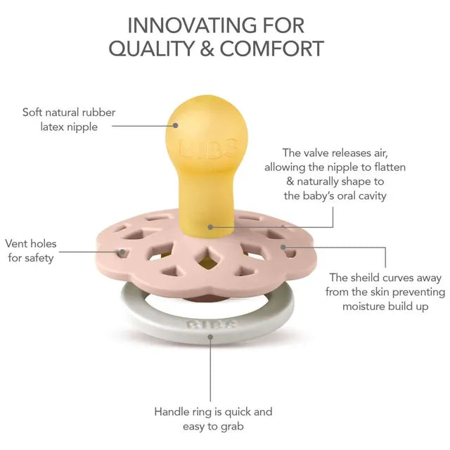 BIBS Boheme 2 PACK Latex Blush GLOW/Vanilla GLOW