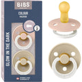 Bibs Glow Colour S2 Pacifiers - Pack of 2 - Blush/Vanilla