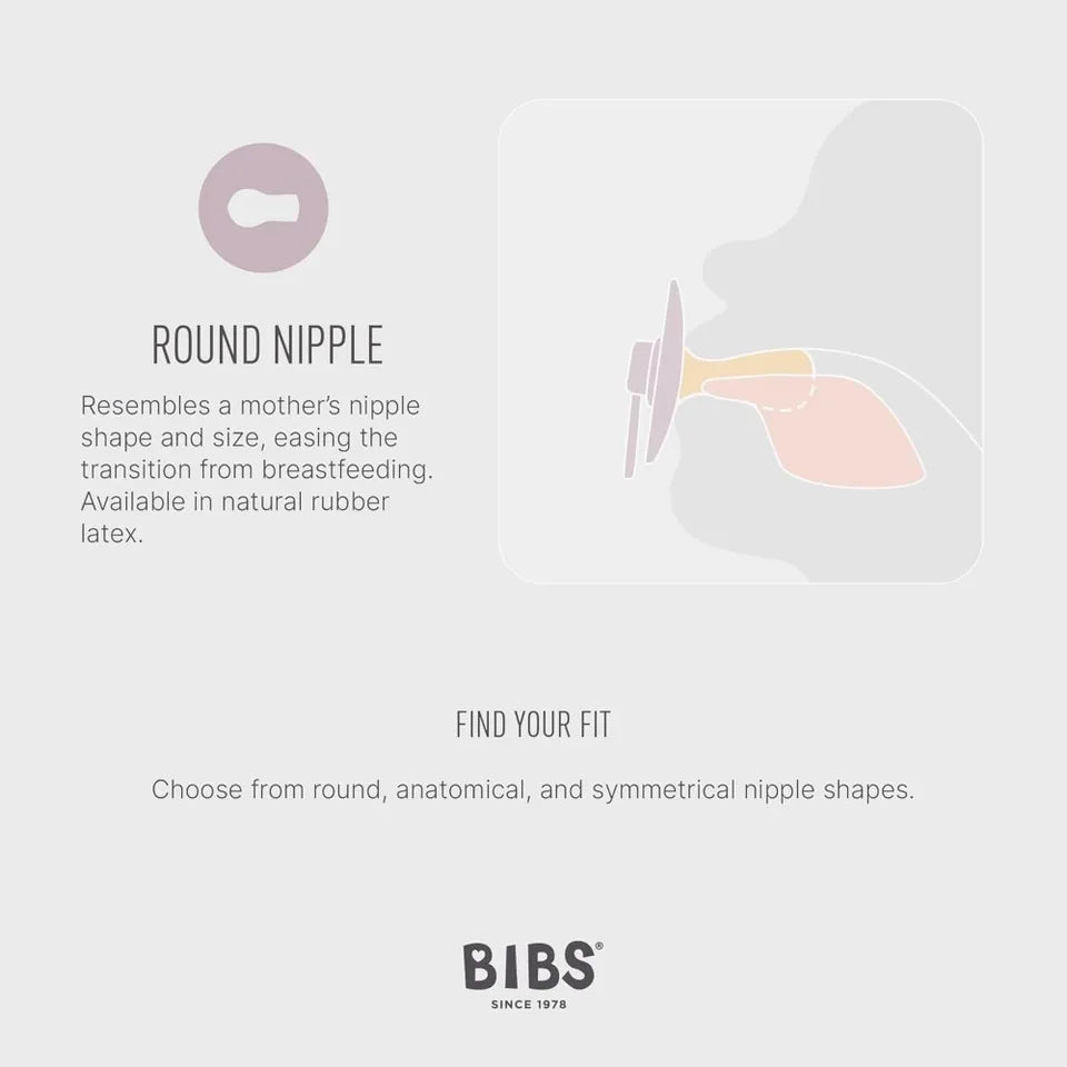 Bibs Glow Colour S2 Pacifiers - Pack of 2 - Blush/Vanilla